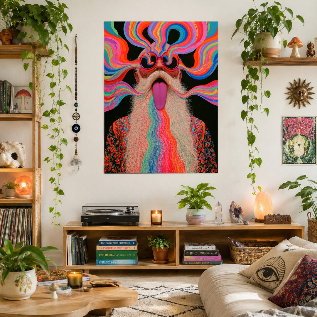 Psychedelischer Alter mit Bart Poster – Ohne Rahmen – Produktfoto