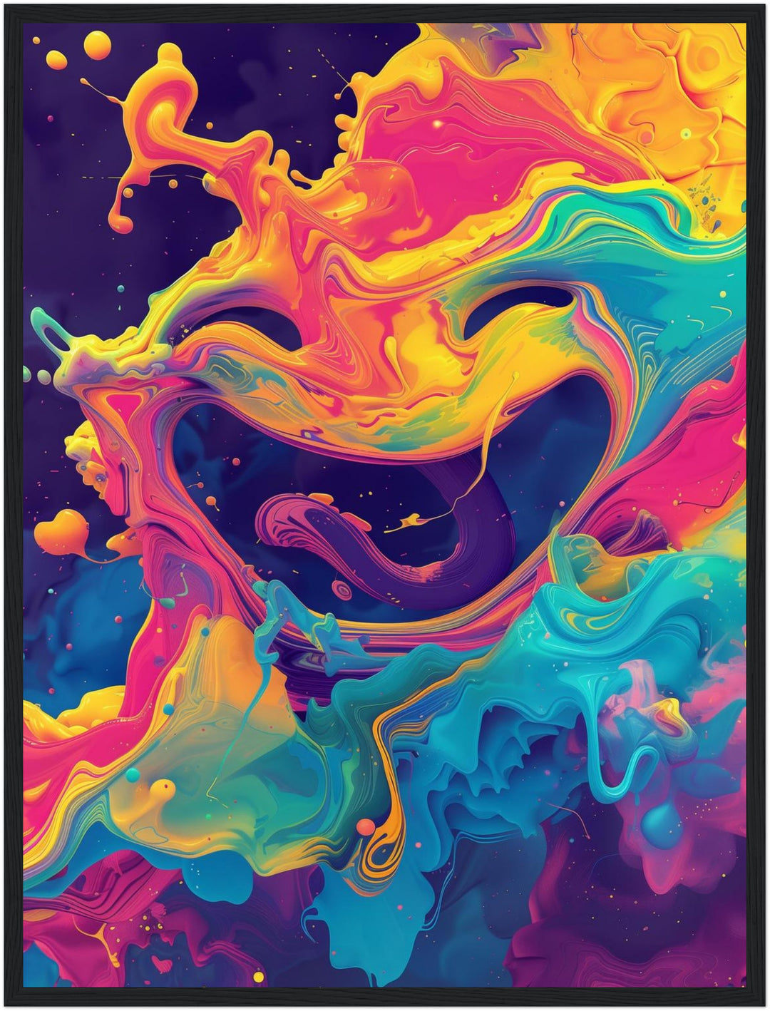 Farbenfrohes Lächeln Poster Psychedelic – mattes Kunstdruck-Papier – Ansicht 5