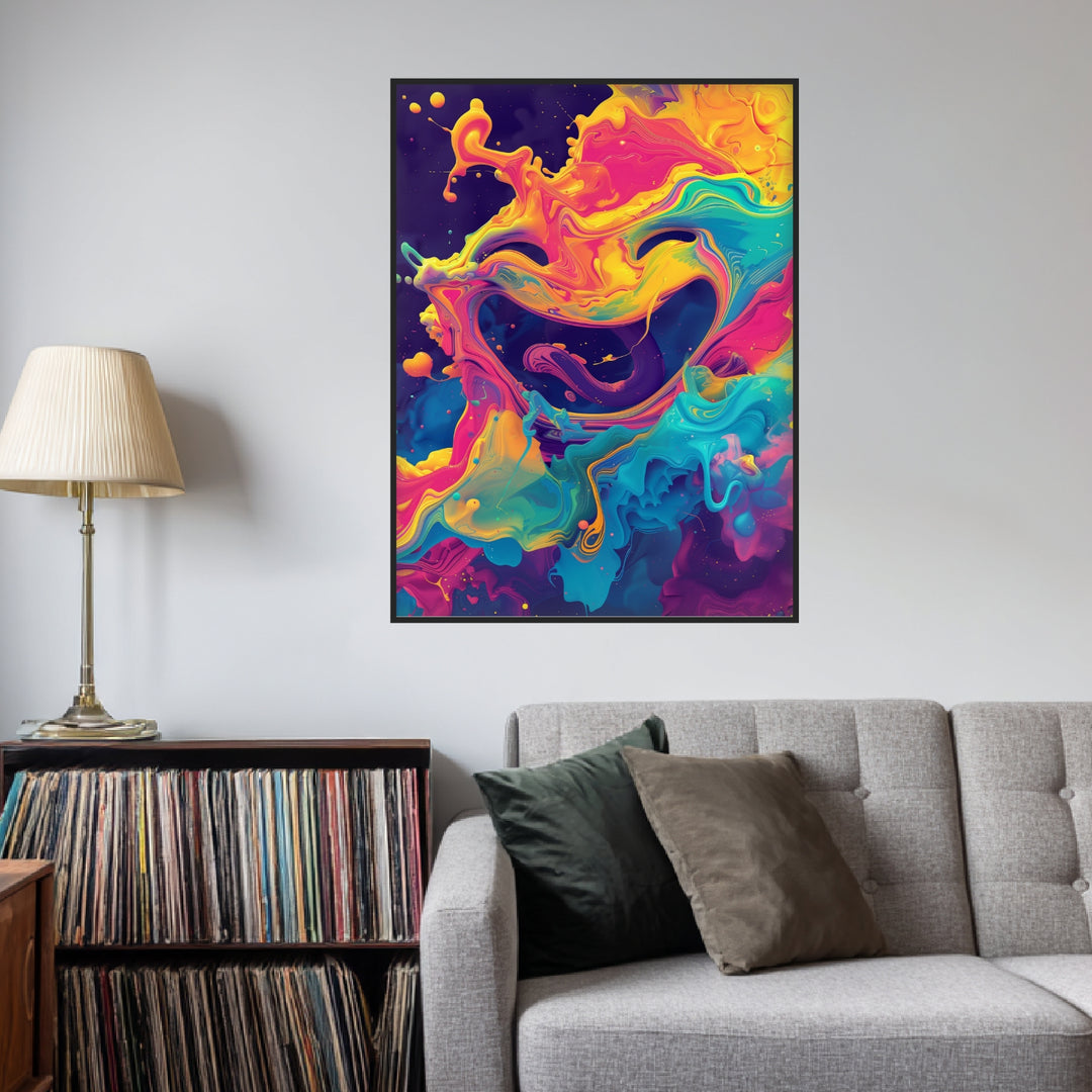 Farbenfrohes Lächeln Poster Psychedelic – mattes Kunstdruck-Papier – Ansicht 2