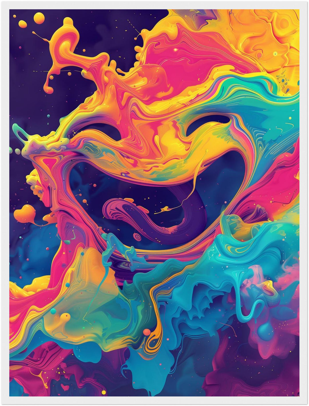 Farbenfrohes Lächeln Poster Psychedelic – mattes Kunstdruck-Papier – Ansicht 6