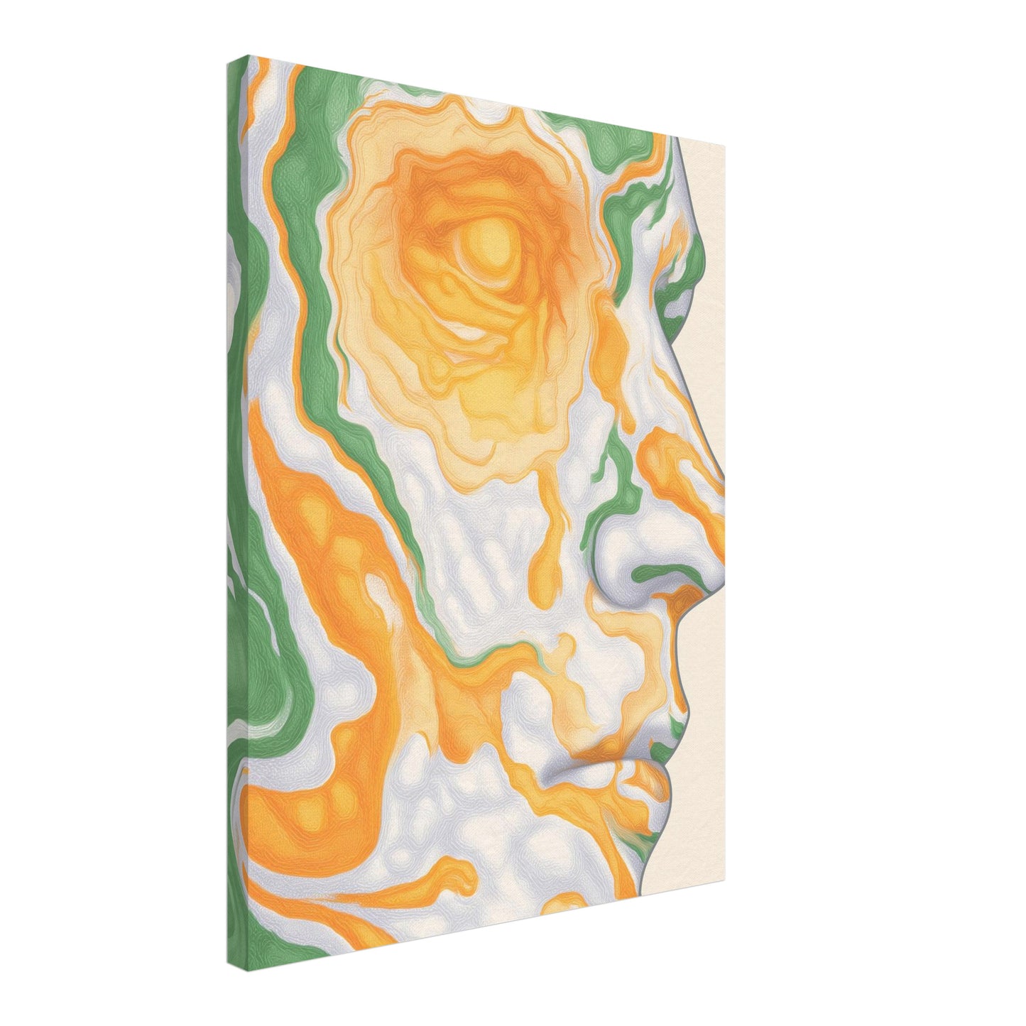 Fließendes Gesichtsprofil Leinwandbild