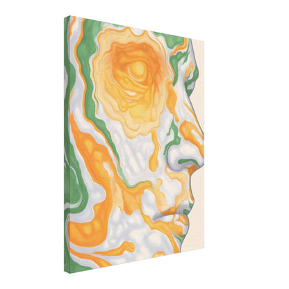 Fließendes Gesichtsprofil Leinwandbild