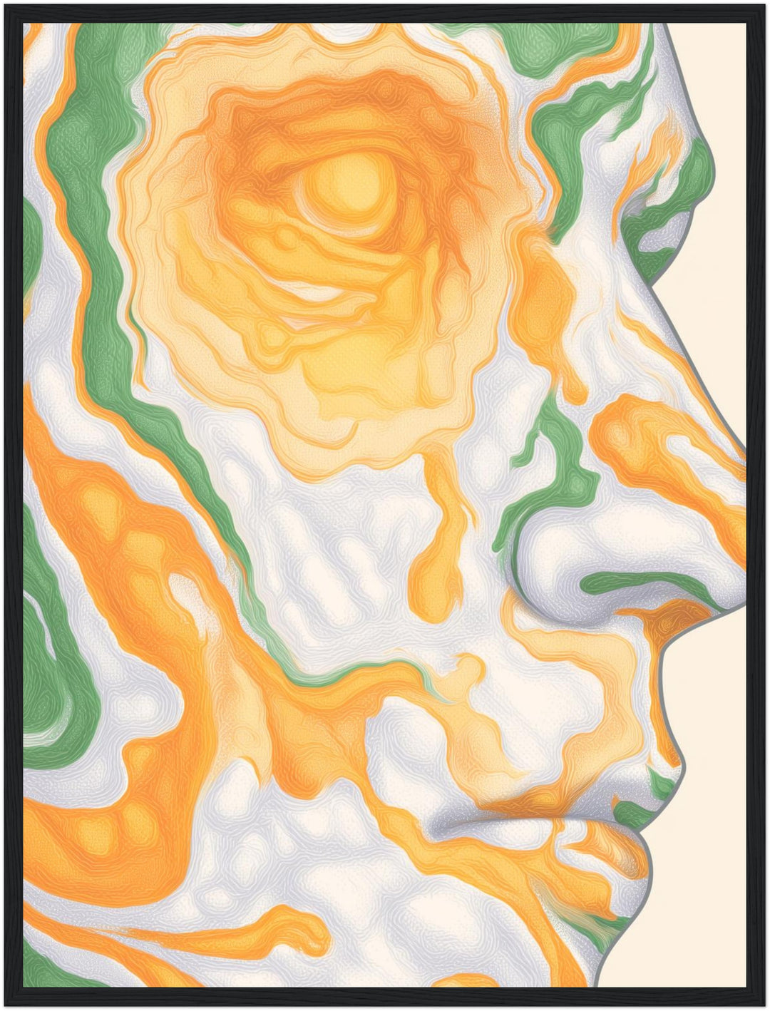 Fließendes Gesichtsprofil Poster abstrakt – mattes Kunstdruck-Papier – Ansicht 5
