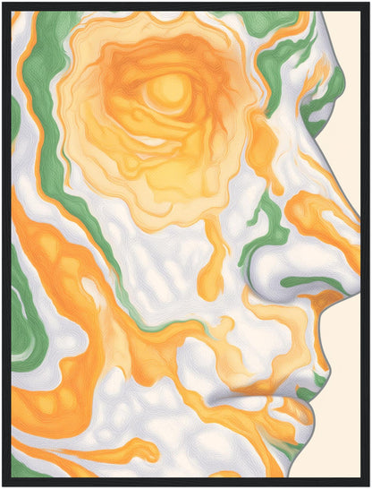 Fließendes Gesichtsprofil Poster