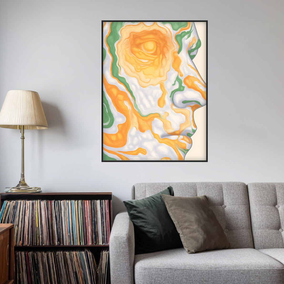 Fließendes Gesichtsprofil Poster abstrakt – mattes Kunstdruck-Papier – Ansicht 3