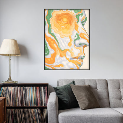 Fließendes Gesichtsprofil Poster