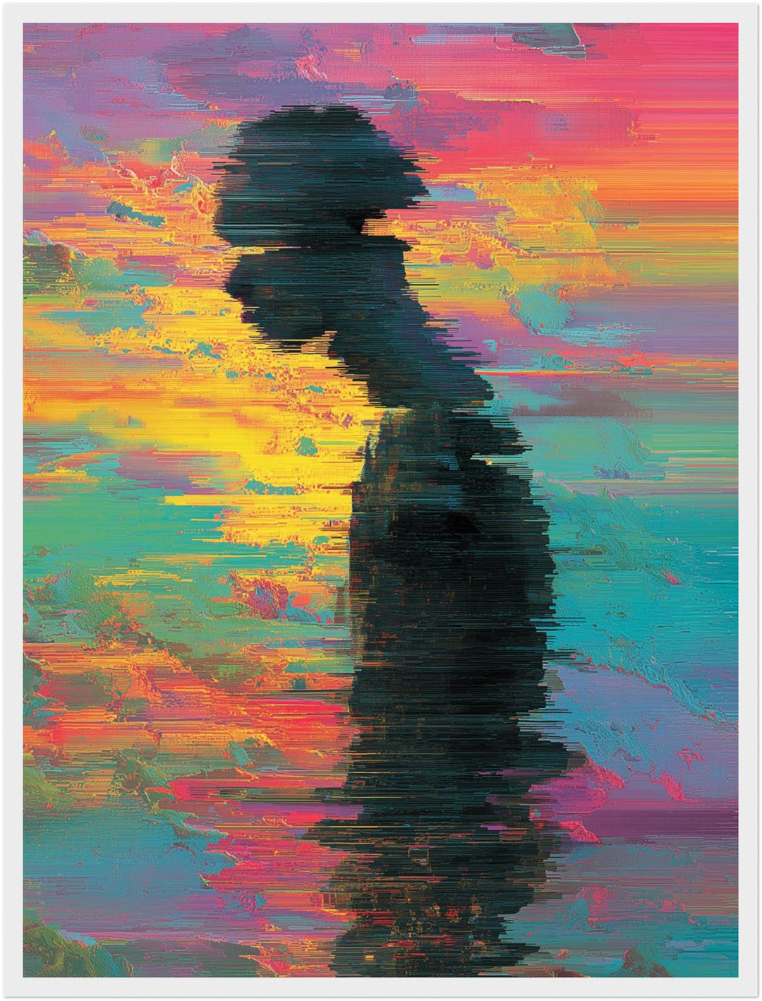 Fragmentierte Silhouette Poster abstrakt – mattes Kunstdruck-Papier – Ansicht 4