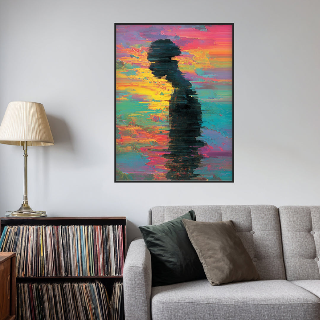 Fragmentierte Silhouette Poster abstrakt – mattes Kunstdruck-Papier – Ansicht 3