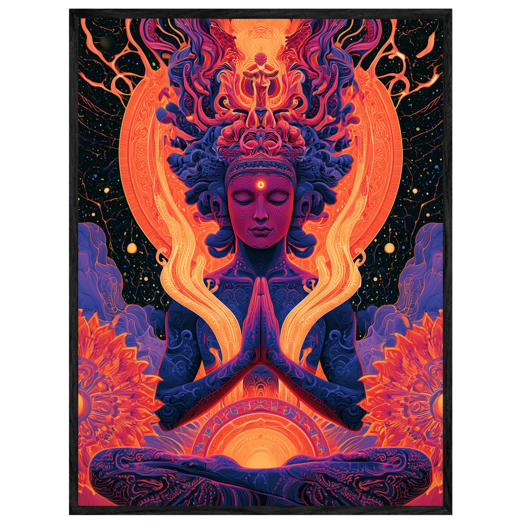 Meditierende Göttin mit Lotus Leinwand