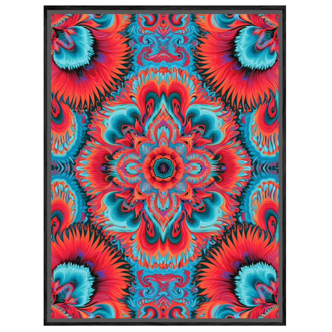 Mandala in Flammen Leinwandbild – Leinwandbild