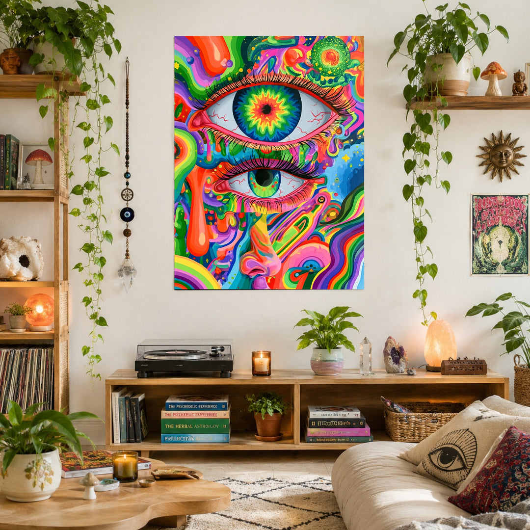 Zwei Augen Nahaufnahme Leinwandbild – Ohne Rahmen – Produktfoto