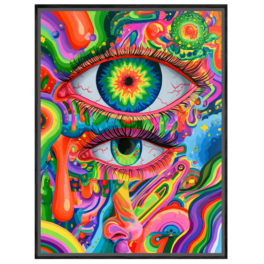 Zwei Augen Nahaufnahme Leinwandbild – Leinwandbild