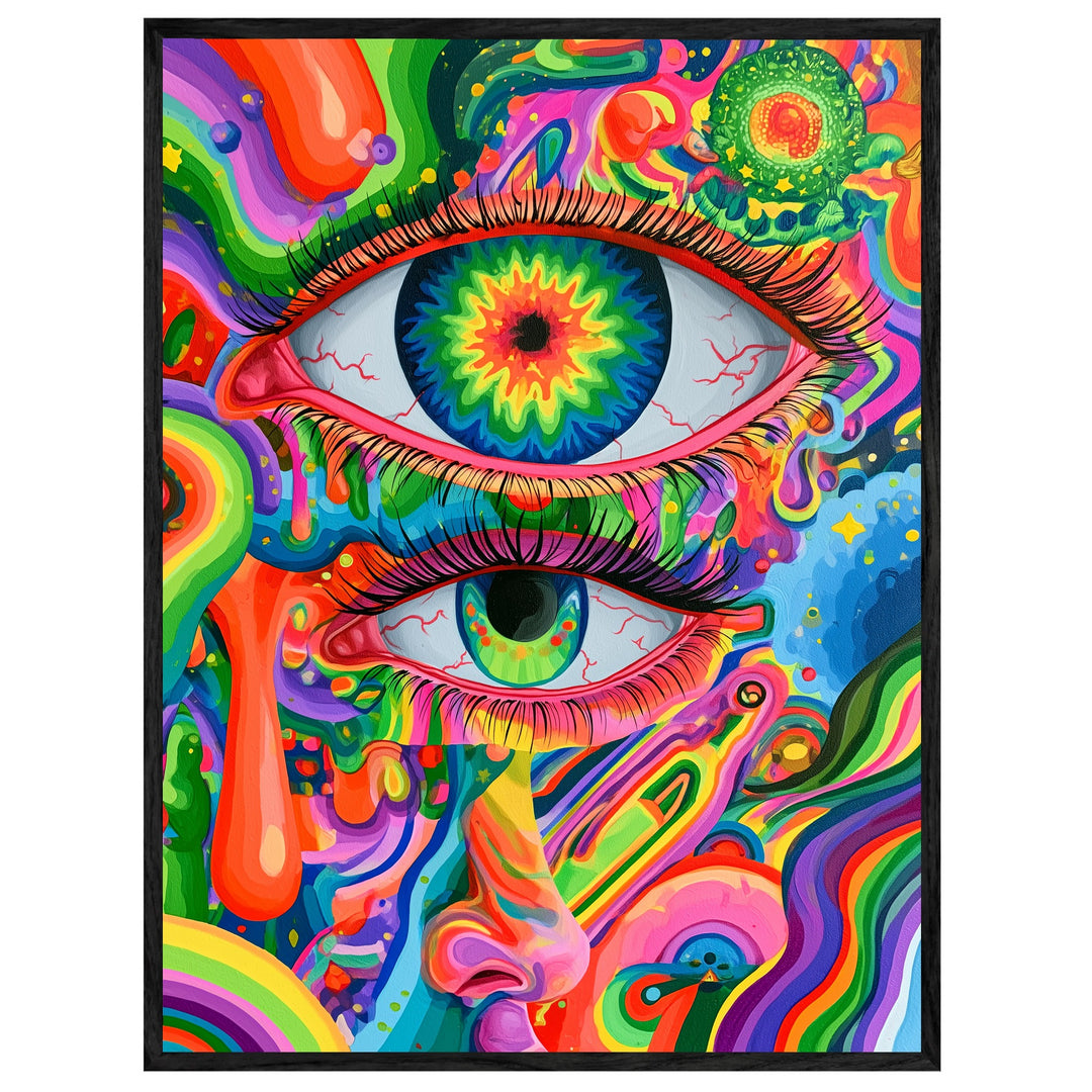 Zwei Augen Nahaufnahme Leinwand