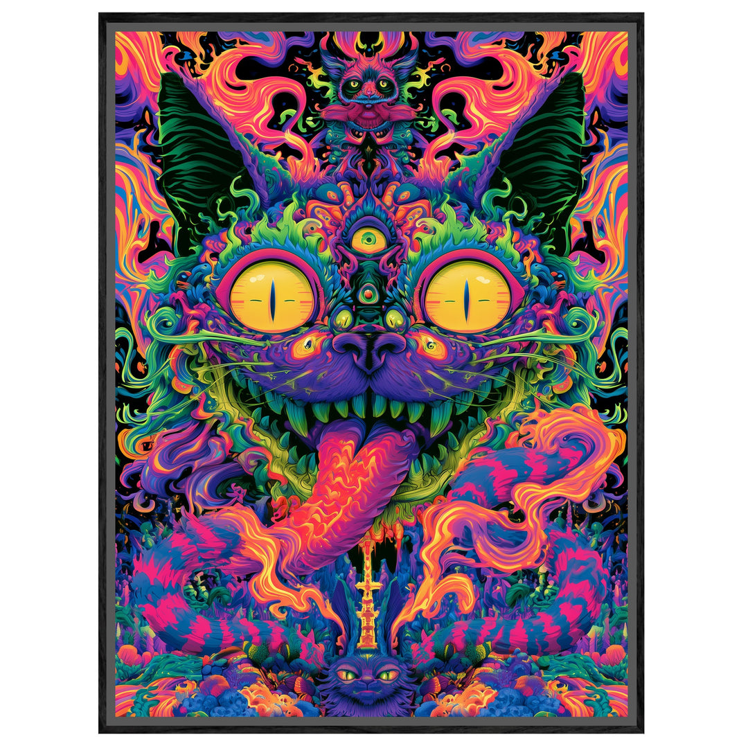 Psychedelische Katze der Träume Leinwandbild – Leinwandbild
