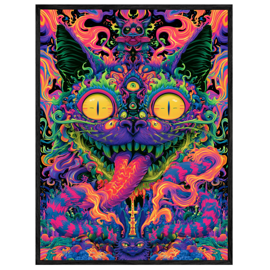 Psychedelische Katze der Träume Leinwand