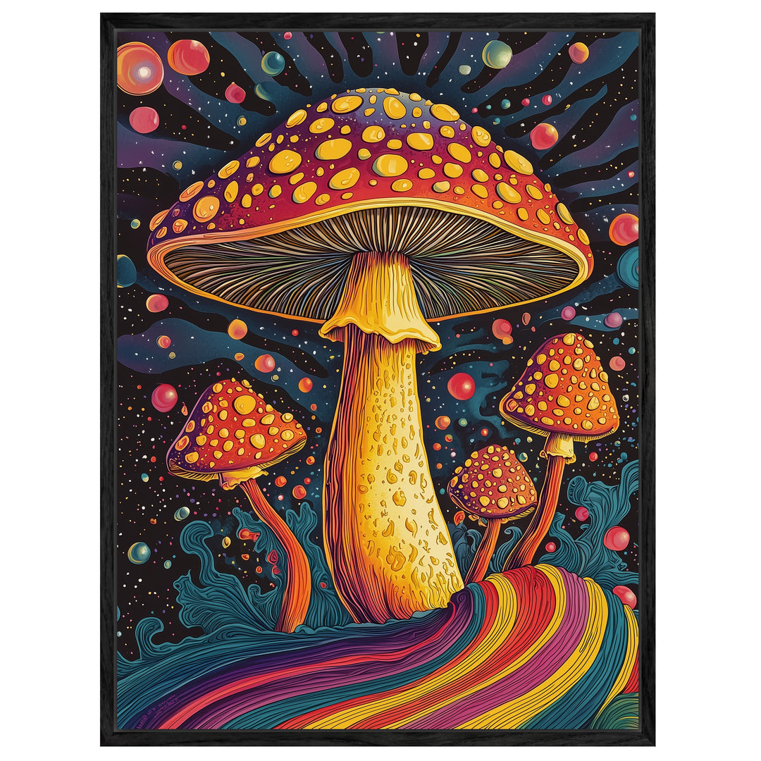 Psychedelische Pilze Leinwand Psychedelic – Leinwand auf Holzrahmen – Ansicht 5