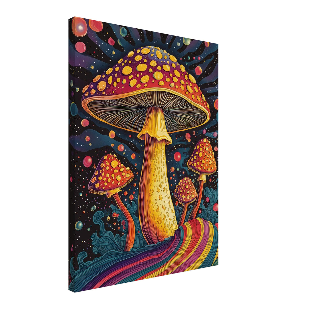 Psychedelische Pilze Leinwand Psychedelic – Leinwand auf Holzrahmen – Ansicht 3
