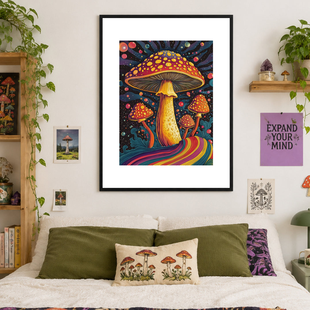 Psychedelische Pilze Poster Psychedelic – mattes Kunstdruck-Papier – Ansicht 2