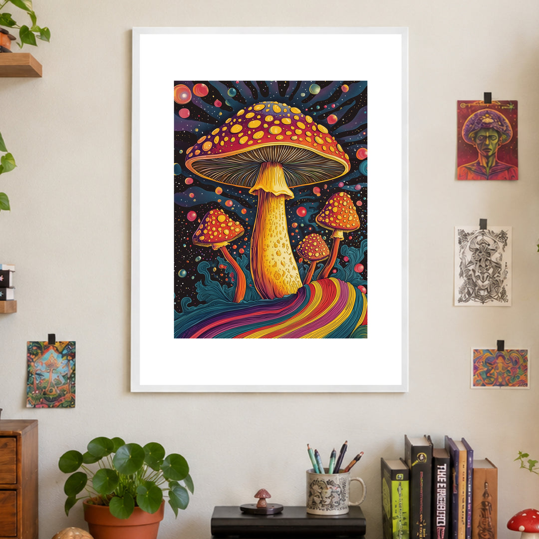 Psychedelische Pilze Poster Psychedelic – mattes Kunstdruck-Papier – Ansicht 4