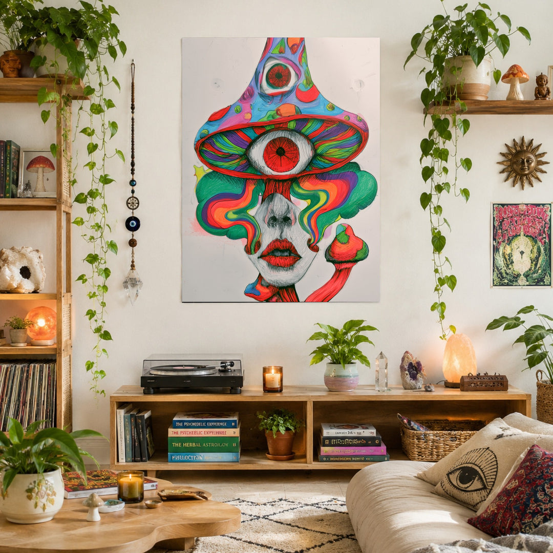 Psychedelischer Pilz-Blick Poster – Ohne Rahmen – Produktfoto