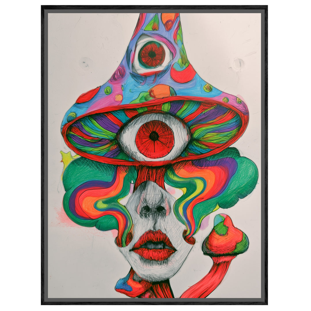 Psychedelischer Pilz-Blick Leinwandbild – Leinwandbild