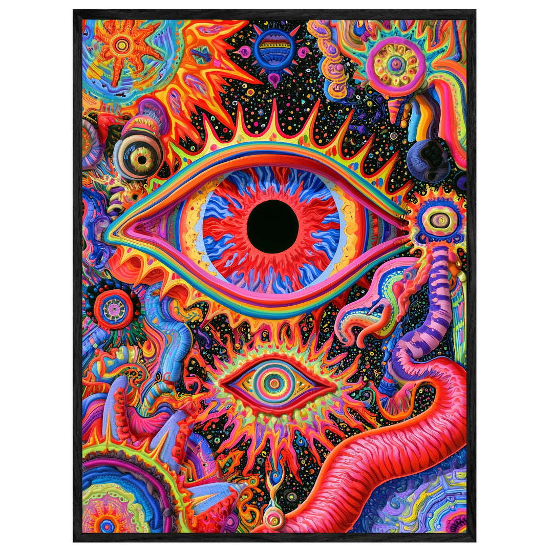 Buntes Auge mit Wimpernkranz Leinwand