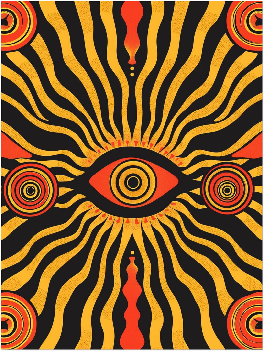 Allsehendes Auge psychedelisch Poster – Ohne Rahmen – Produktfoto