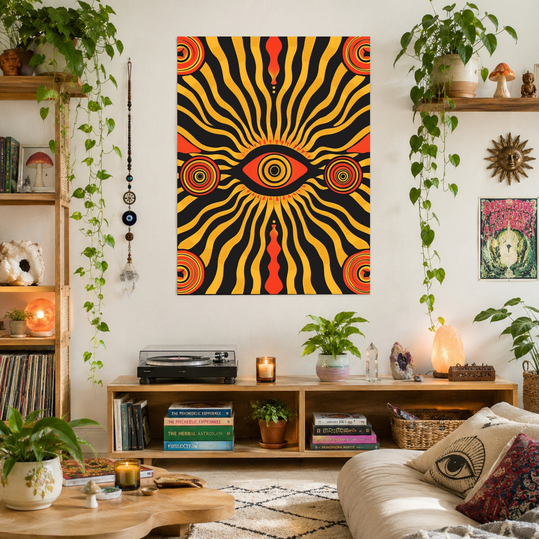 Allsehendes Auge psychedelisch Poster – Ohne Rahmen – Produktfoto