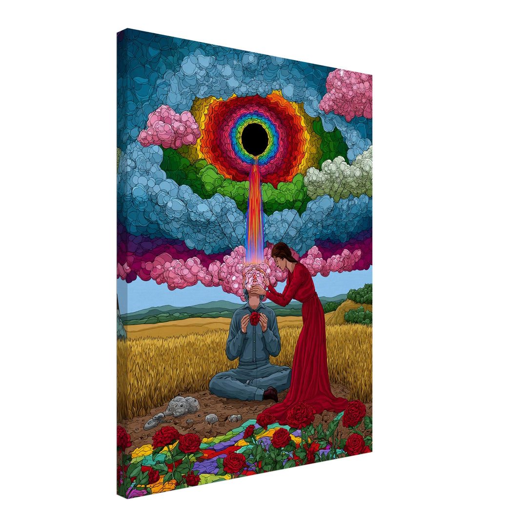 Regenbogen-Portal der Erkenntnis Leinwandbild – Schräge Ansicht – Produktfoto