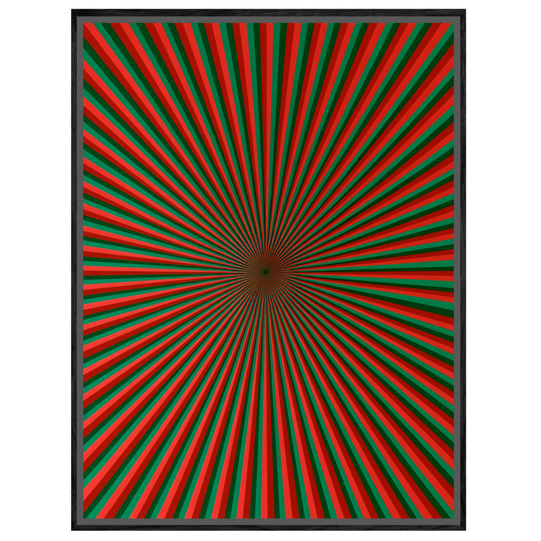 Rotes Grünes Strahlen-Zentrum Leinwandbild – Leinwandbild