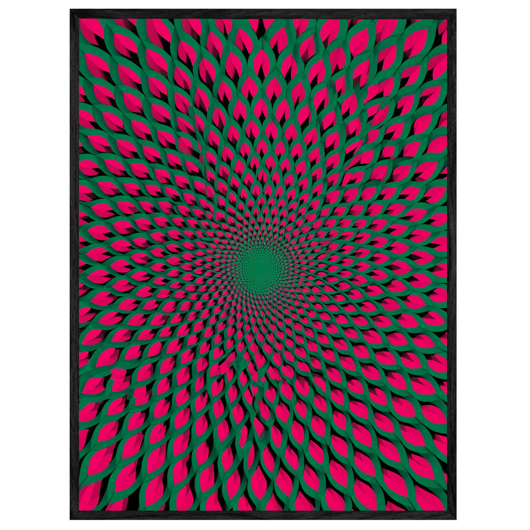 Psychedelischer Blütenwirbel Leinwand
