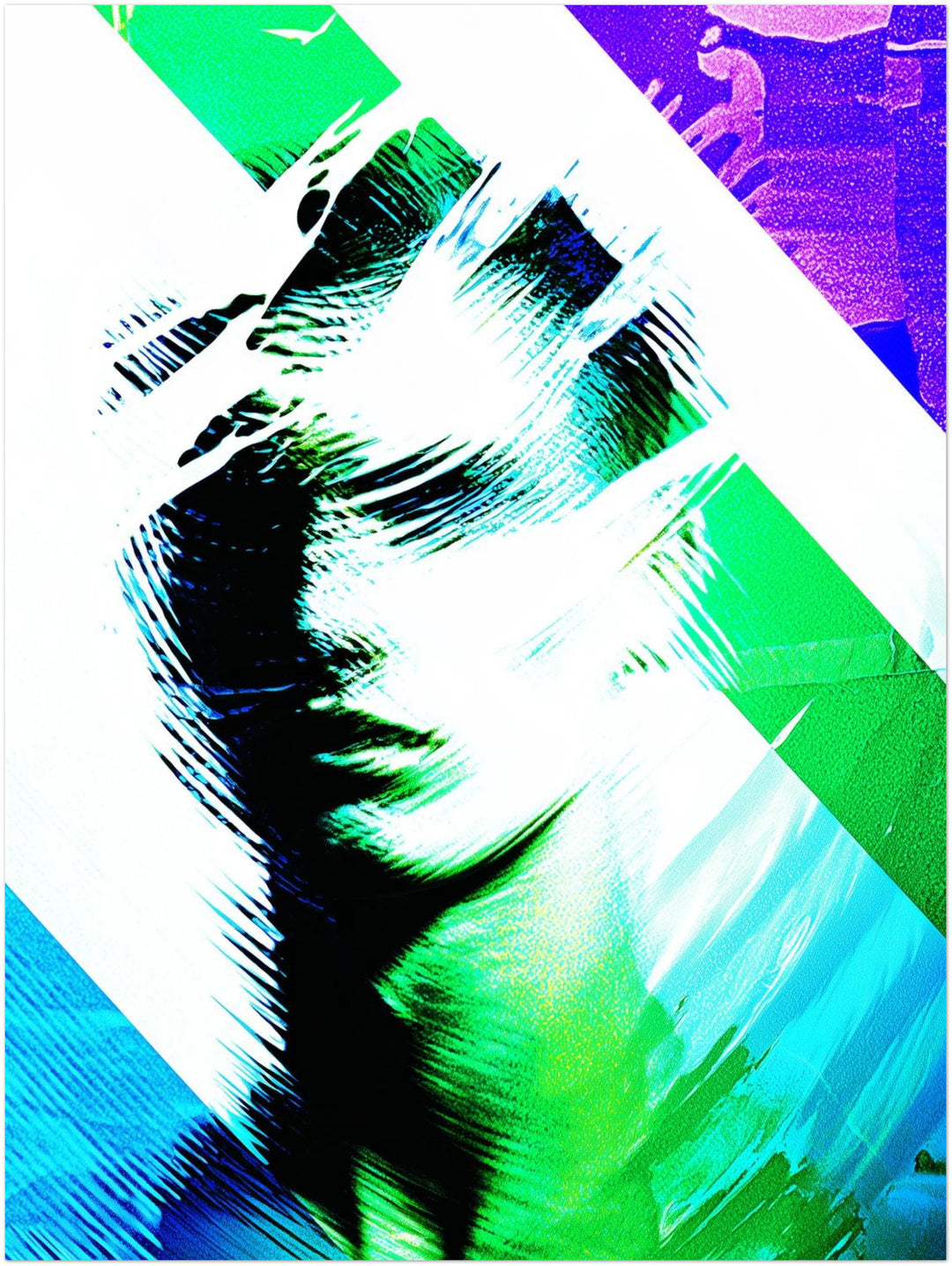 Verzerrte Körpersilhouette abstrakt – Wandkunst