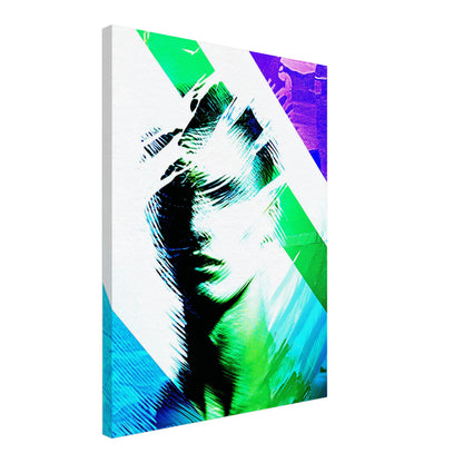 Verzerrte Körpersilhouette Leinwandbild