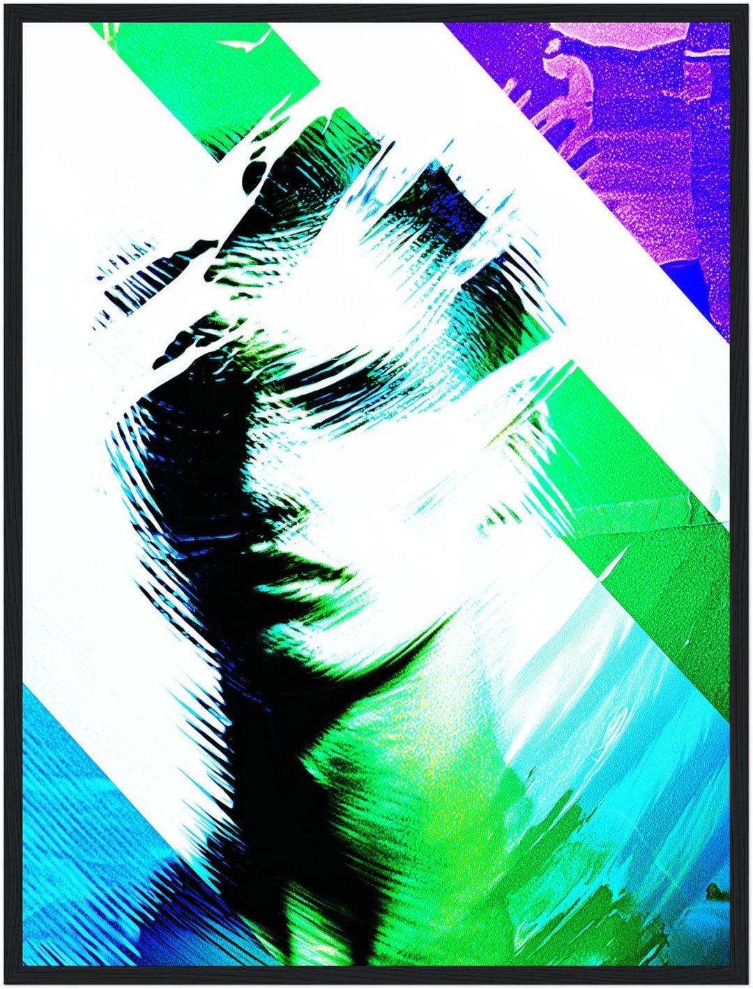 Verzerrte Körpersilhouette Poster abstrakt – mattes Kunstdruck-Papier – Ansicht 5