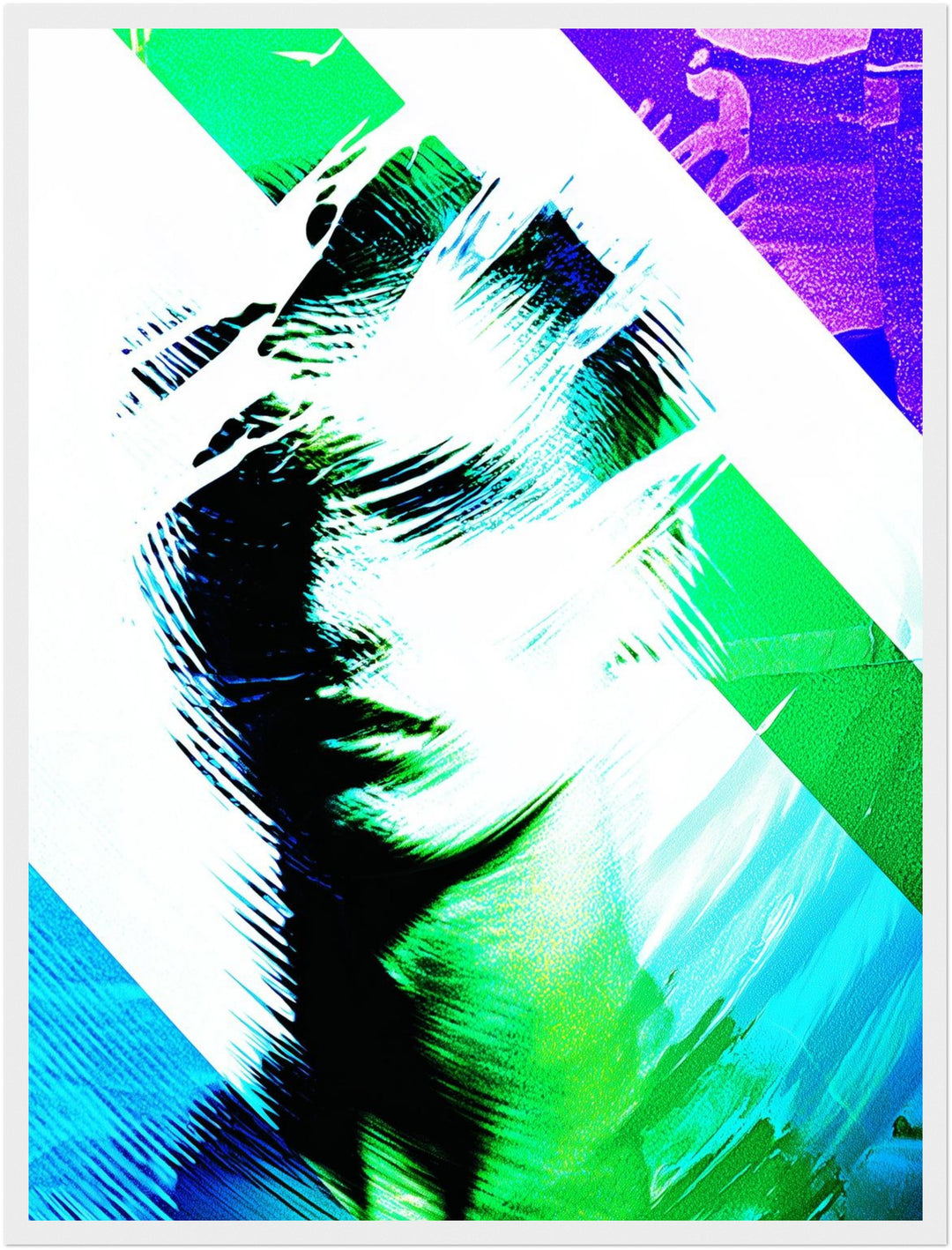 Verzerrte Körpersilhouette Poster abstrakt – mattes Kunstdruck-Papier – Ansicht 6