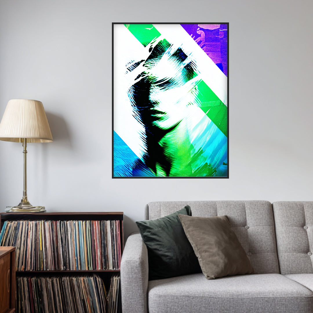 Verzerrte Körpersilhouette Poster abstrakt – mattes Kunstdruck-Papier – Ansicht 3