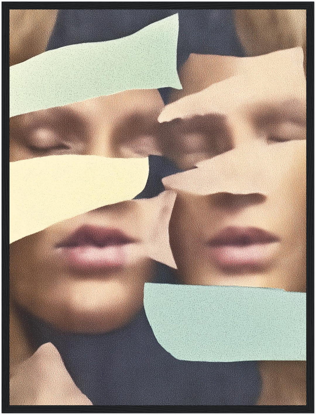 Zerrissene Gesichter Poster abstrakt – mattes Kunstdruck-Papier – Ansicht 5