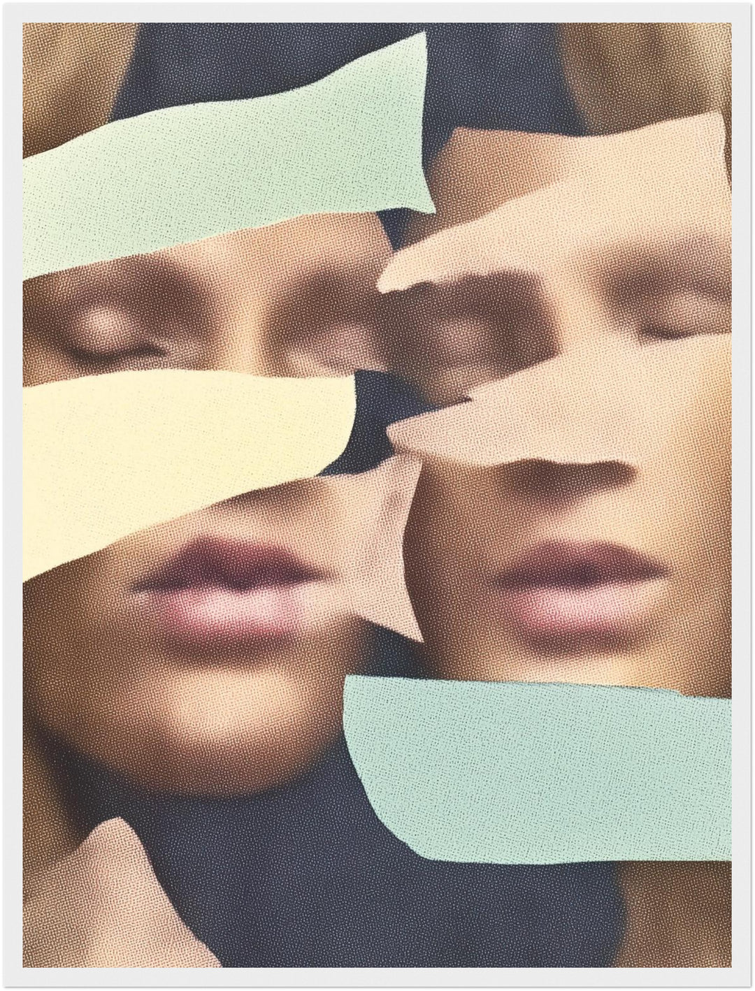 Zerrissene Gesichter Poster abstrakt – mattes Kunstdruck-Papier – Ansicht 6