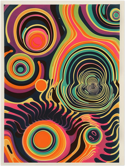 Bunte konzentrische Kreise Poster