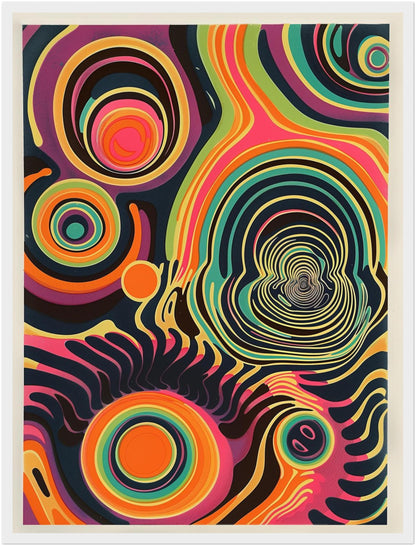 Bunte konzentrische Kreise Poster