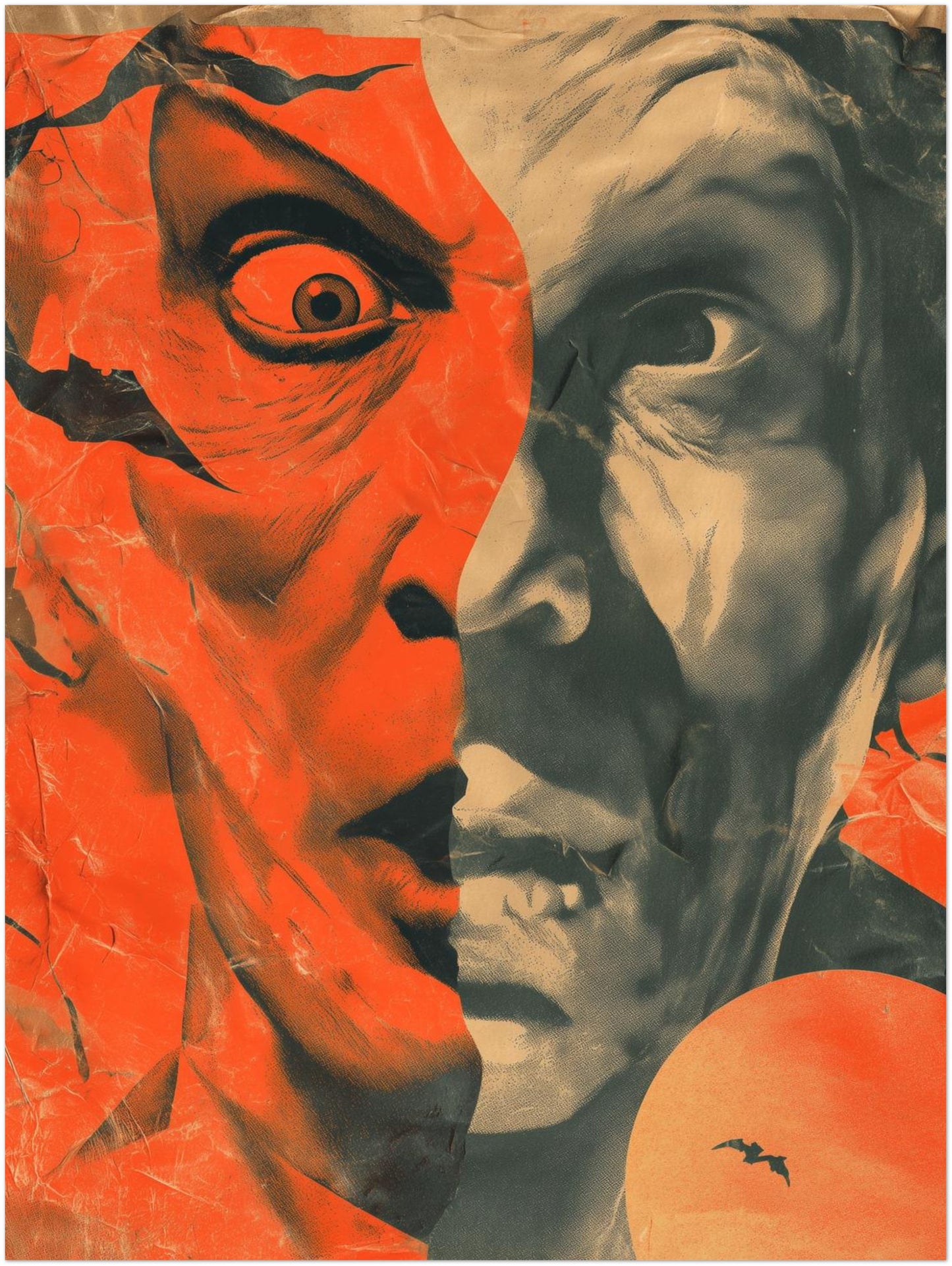 Dramatisches Doppelgesicht Leinwandbild