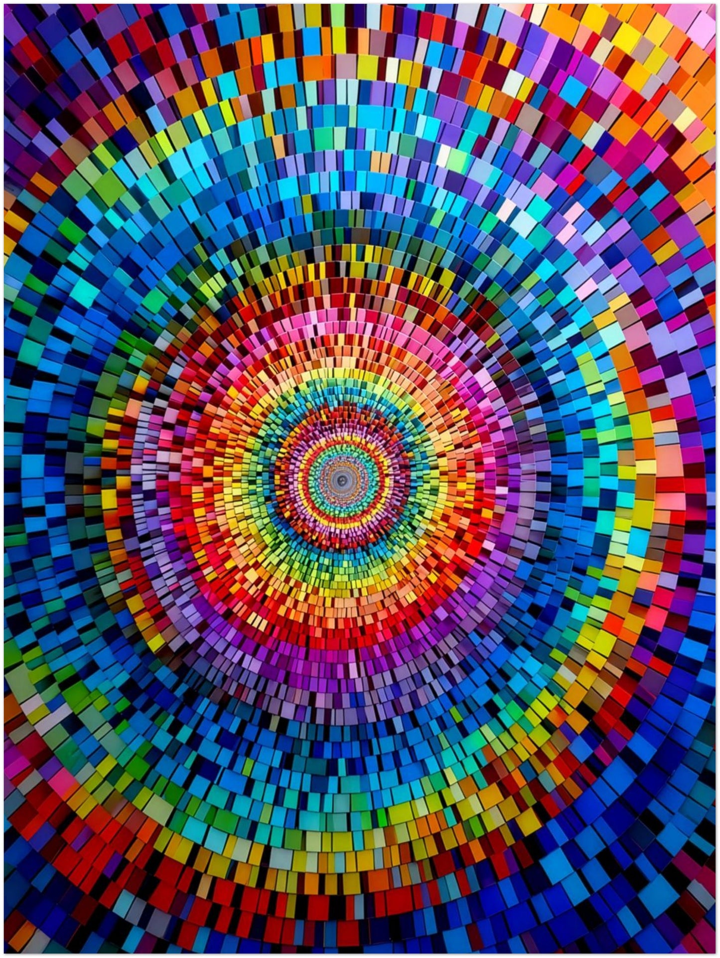 Farbintensives Kreismosaik Poster