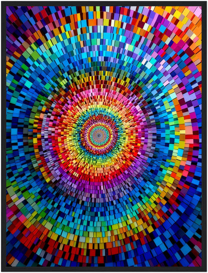 Farbintensives Kreismosaik Poster