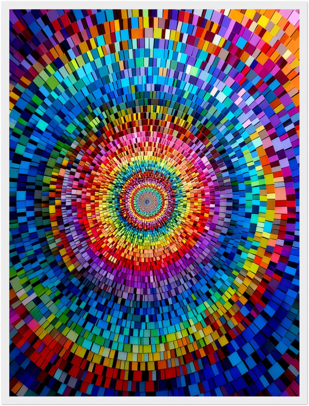 Farbintensives Kreismosaik Poster Psychedelic – mattes Kunstdruck-Papier – Ansicht 6
