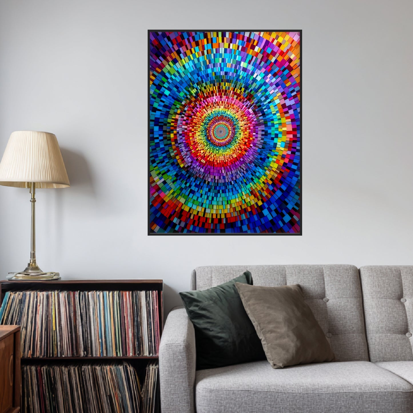 Farbintensives Kreismosaik Poster