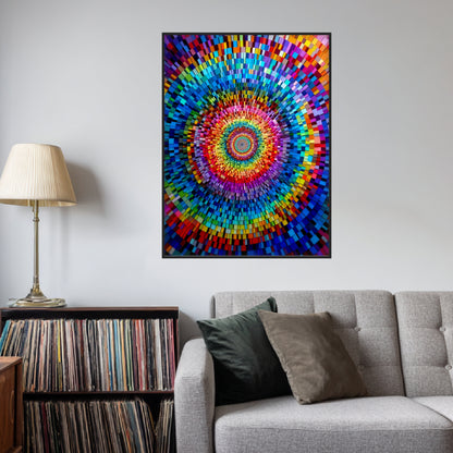 Farbintensives Kreismosaik Poster