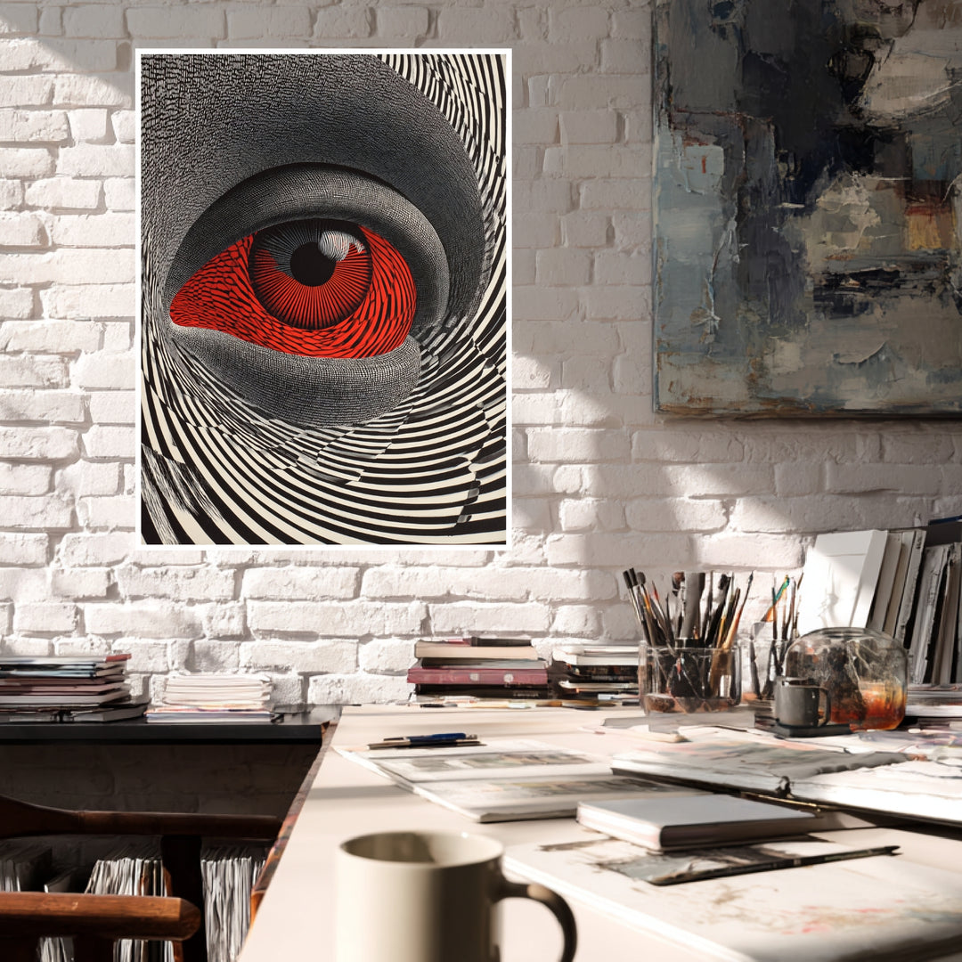 Faszinierendes Auge Poster Psychedelic – mattes Kunstdruck-Papier – Ansicht 3