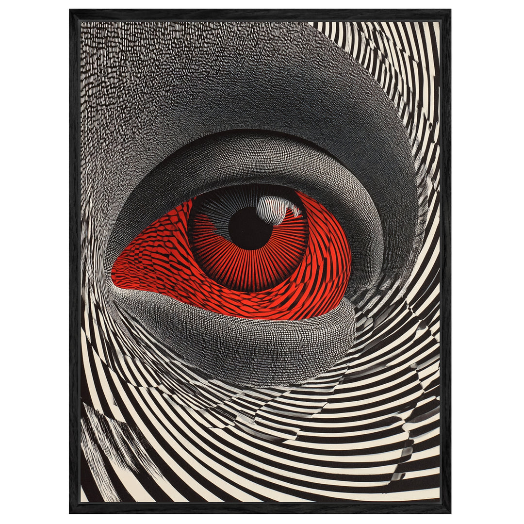 Faszinierendes Auge Leinwandbild Psychedelic – Leinwand auf Holzrahmen – Ansicht 4