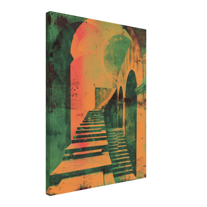 Geometrische Treppenarchitektur Leinwandbild
