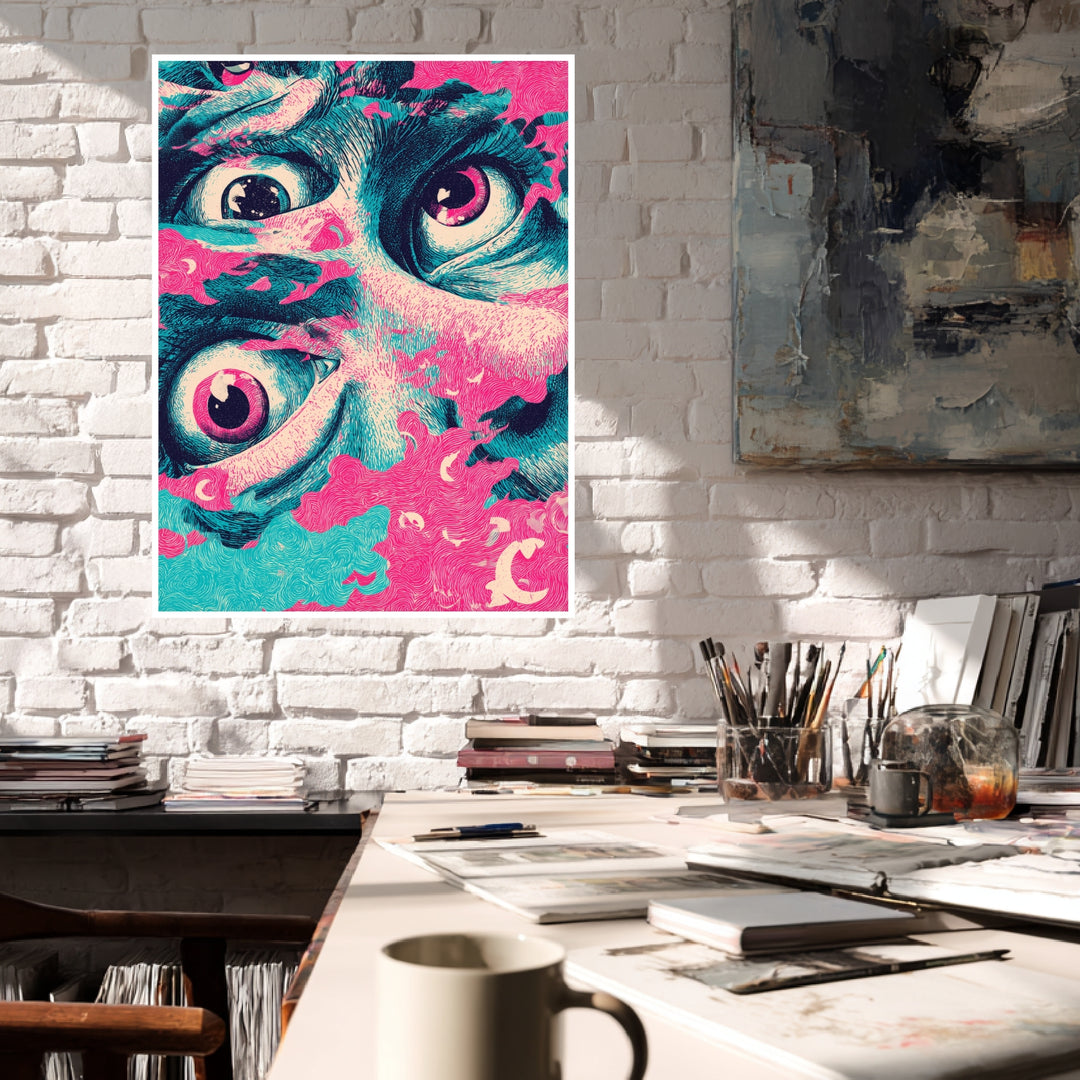 Große expressive Augen Poster Psychedelic – mattes Kunstdruck-Papier – Ansicht 4